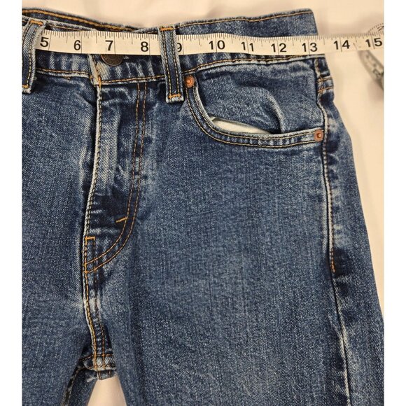 Levis Mens Blue 505 Slim Fit‎ Jeans tag: W29 L32 Measure 27x30 - Picture 3 of 9